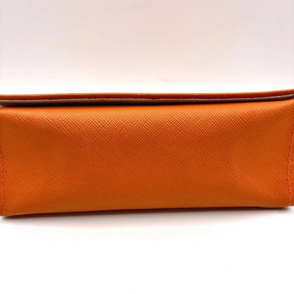 Tory Burch Sunglass Eyeglass Leather Case Gold Logo Magnetic Closure